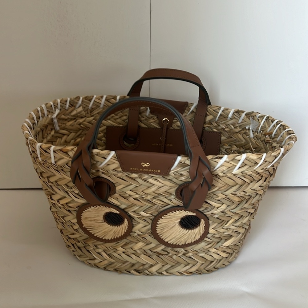 Anya Hindmarch small paper eyes basket bag - Picture 3 of 13